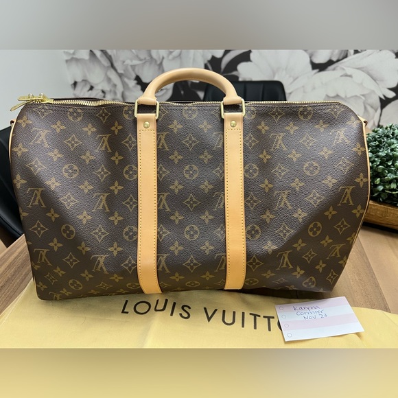 SOLD.  Louis Vuitton Keepall Bandoulière 45 with strap - Picture 1 of 15
